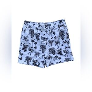 Janie and Jack Size 6 Black And White Palm Tree Swim Trunks